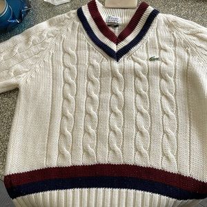 Vintage Lacoste Izod tennis sweater . Medium.